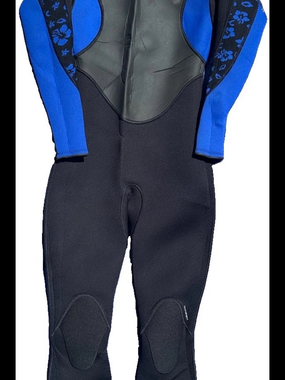 Women's Blue & Black Full-Body Swim Rashguard Suit